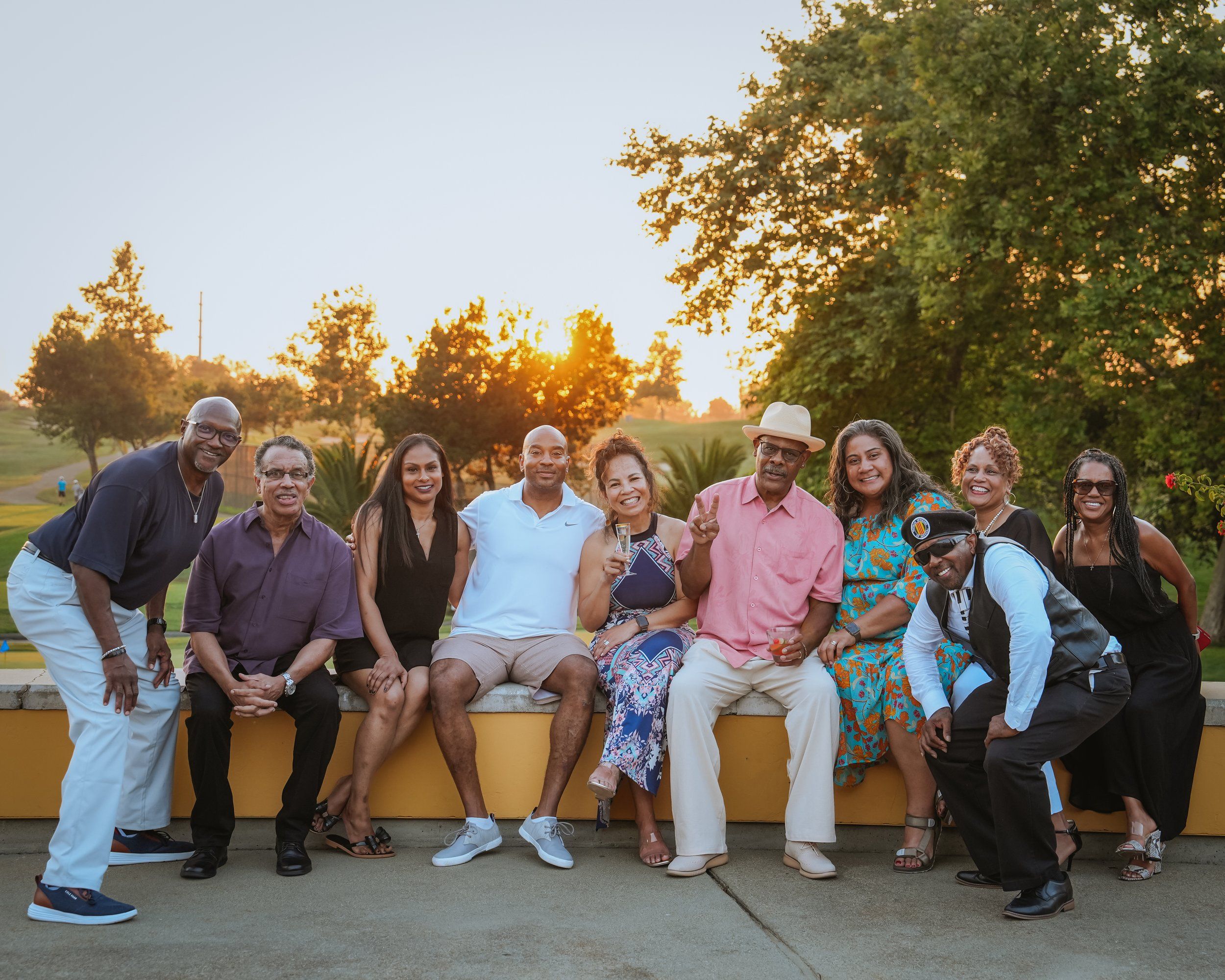 Family portrait at a San Jose birthday party in California