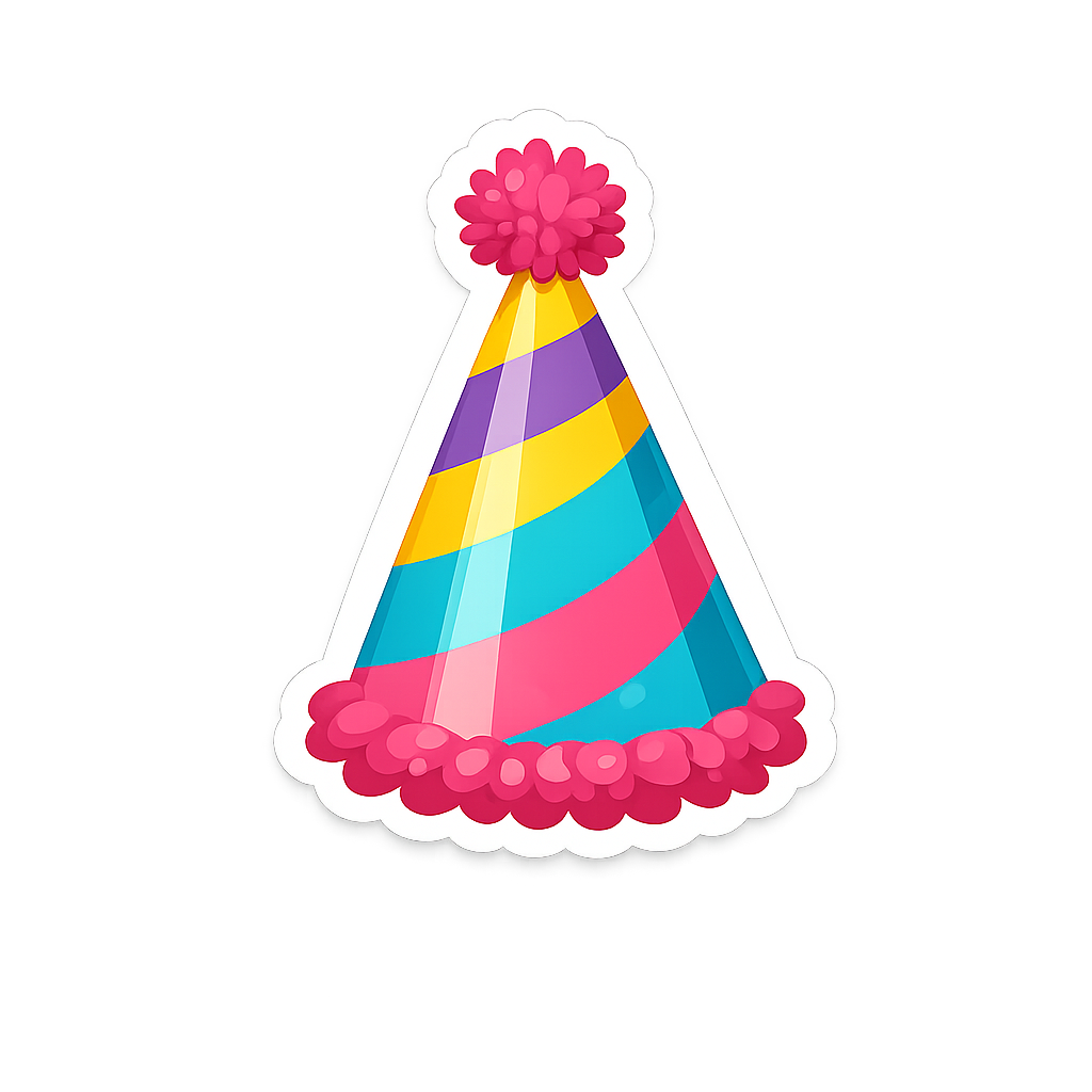 Party hat sticker