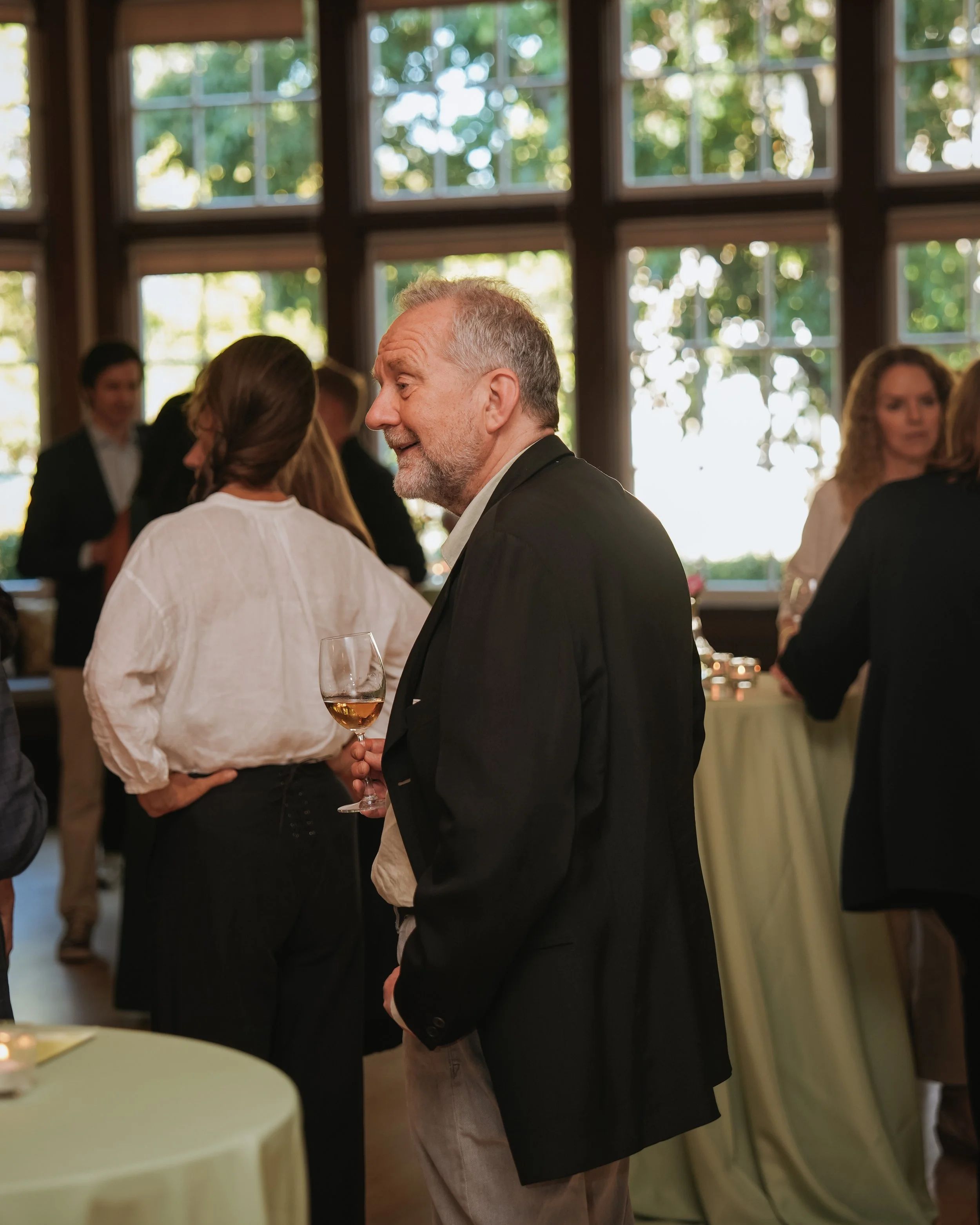 Corporate event guests mingling in Cupertino, California