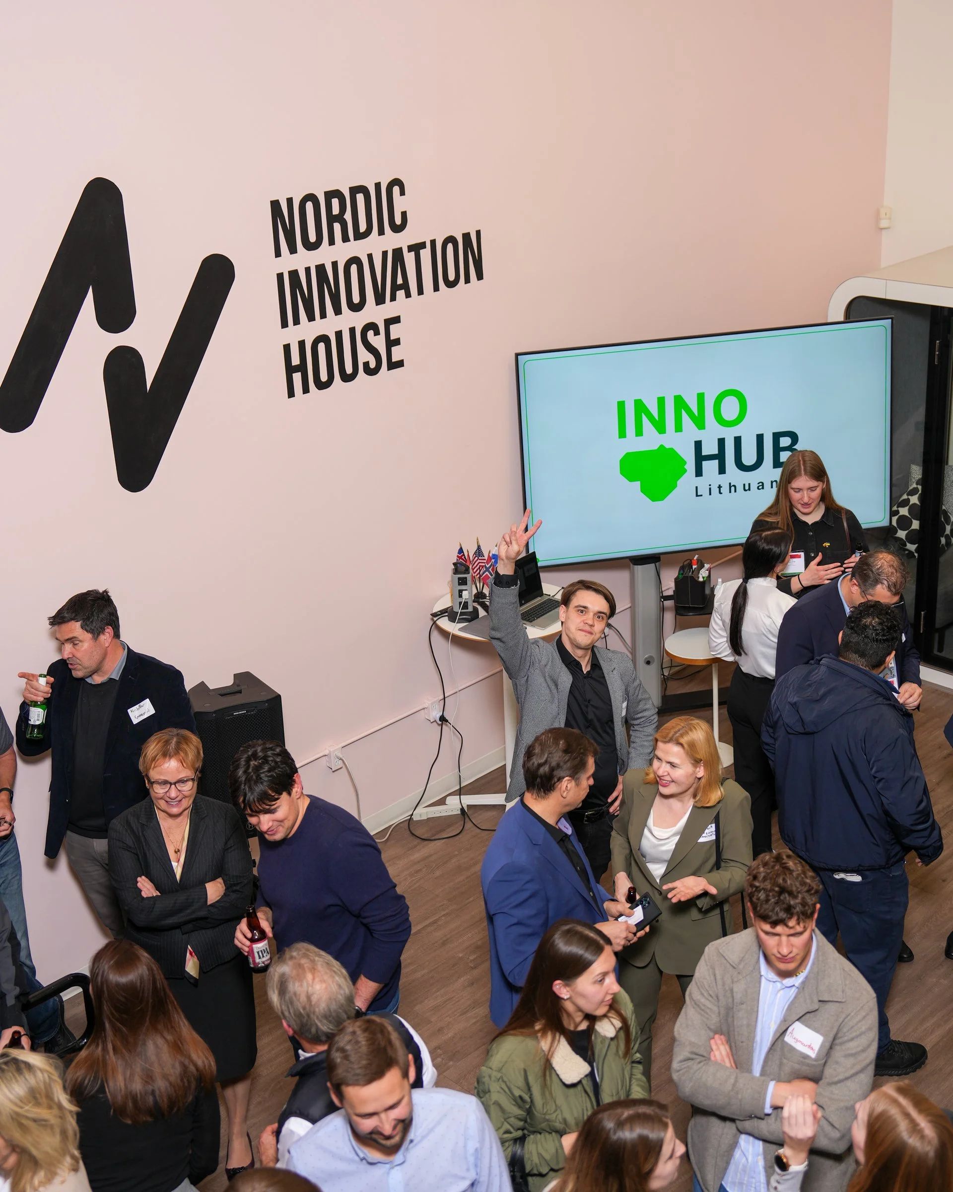 Corporate party group portrait in downtown Palo Alto, California