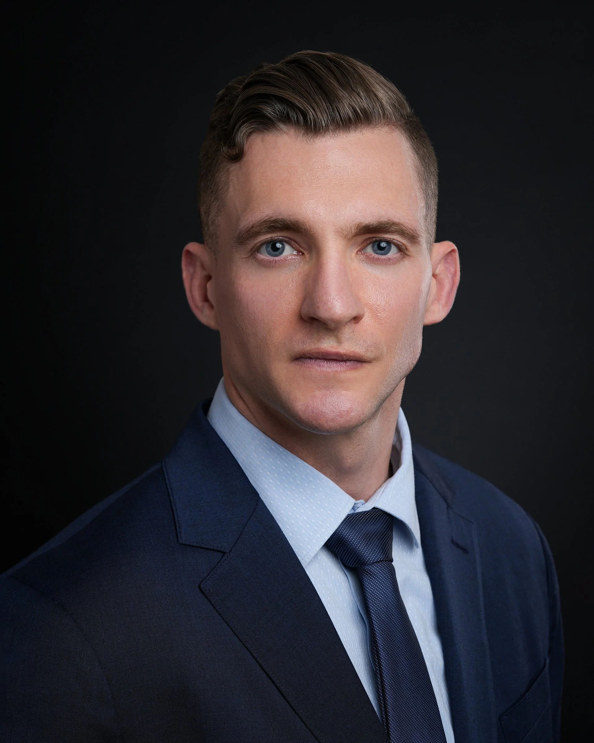 Professional men’s headshot at Broadway Plaza in Walnut Creek, California.
