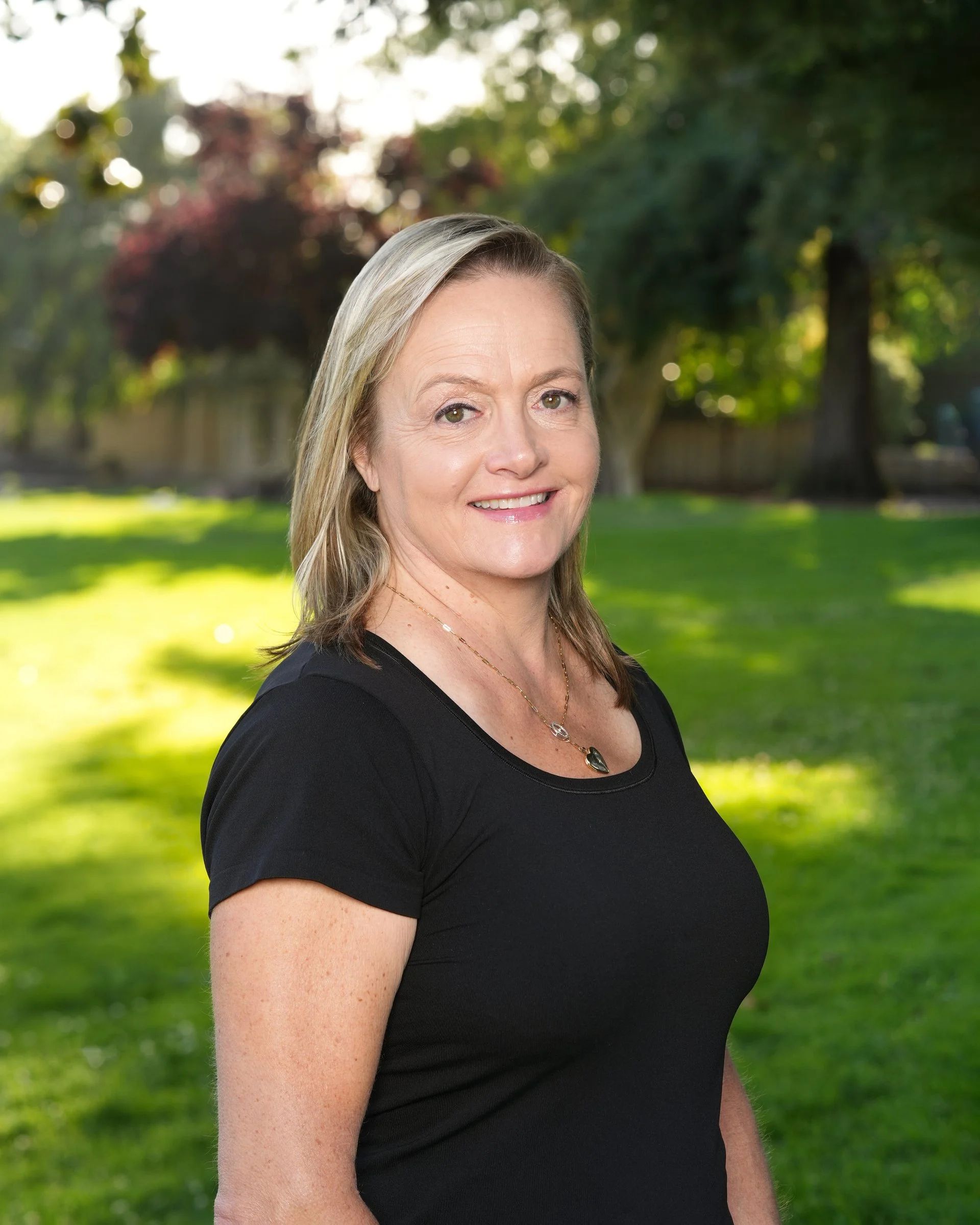 Outdoor headshot on Rogers Avenue in Mountain View, California by Pacifica Studio.