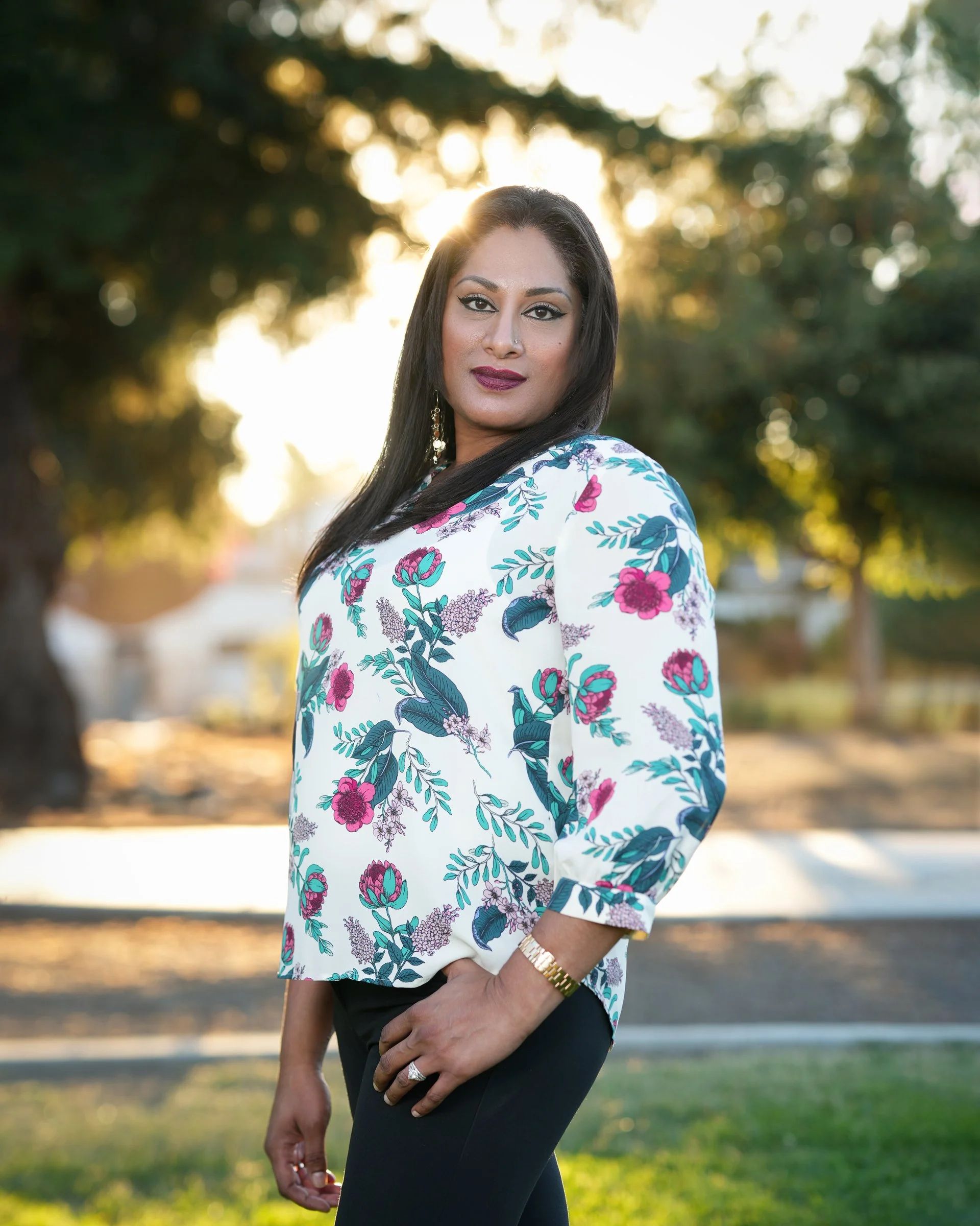 Outdoor headshot on Bryant Street in Palo Alto, California by Pacifica Studio.