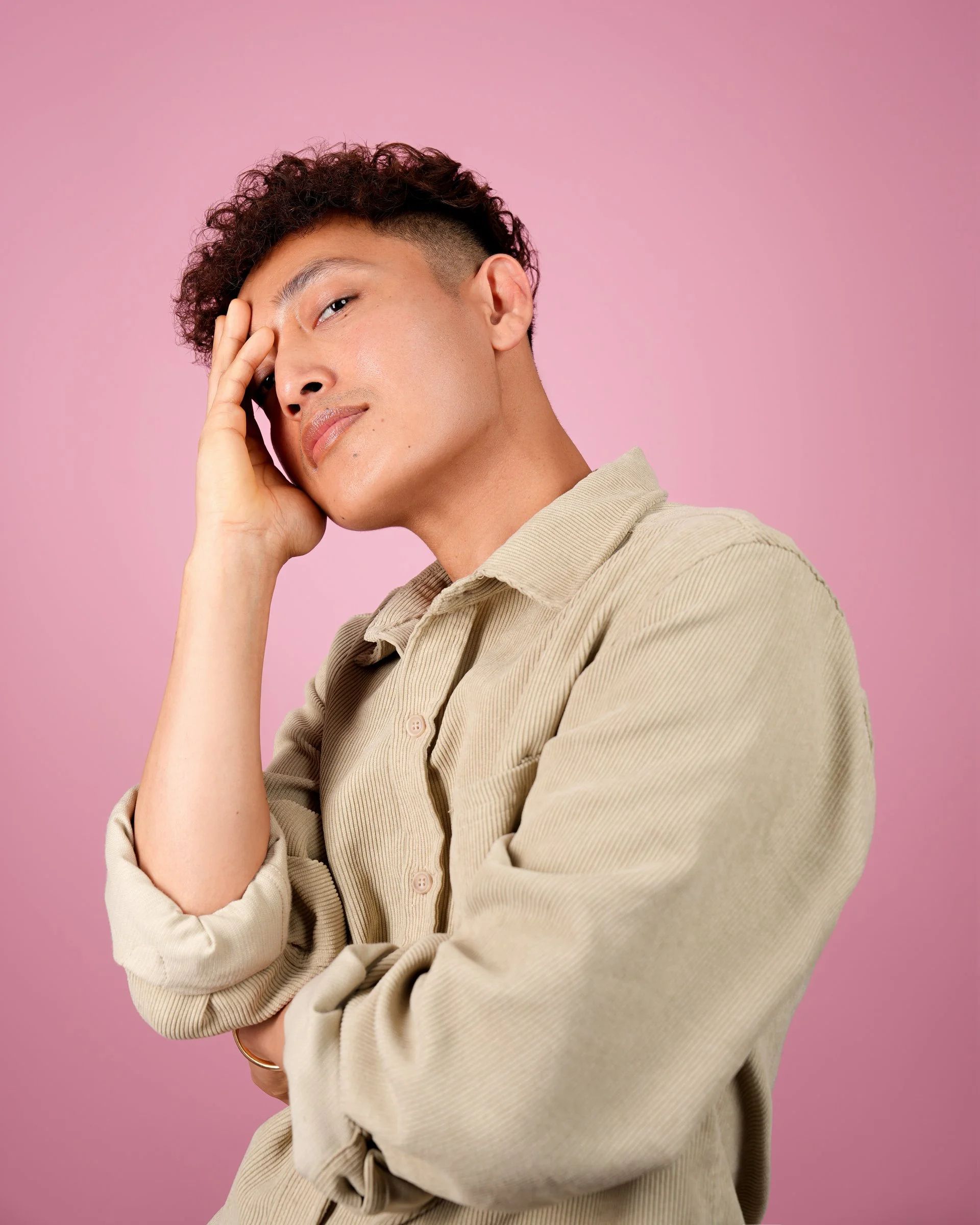 Studio portrait with Memorial Park Cupertino influence in California by Pacifica Studio.