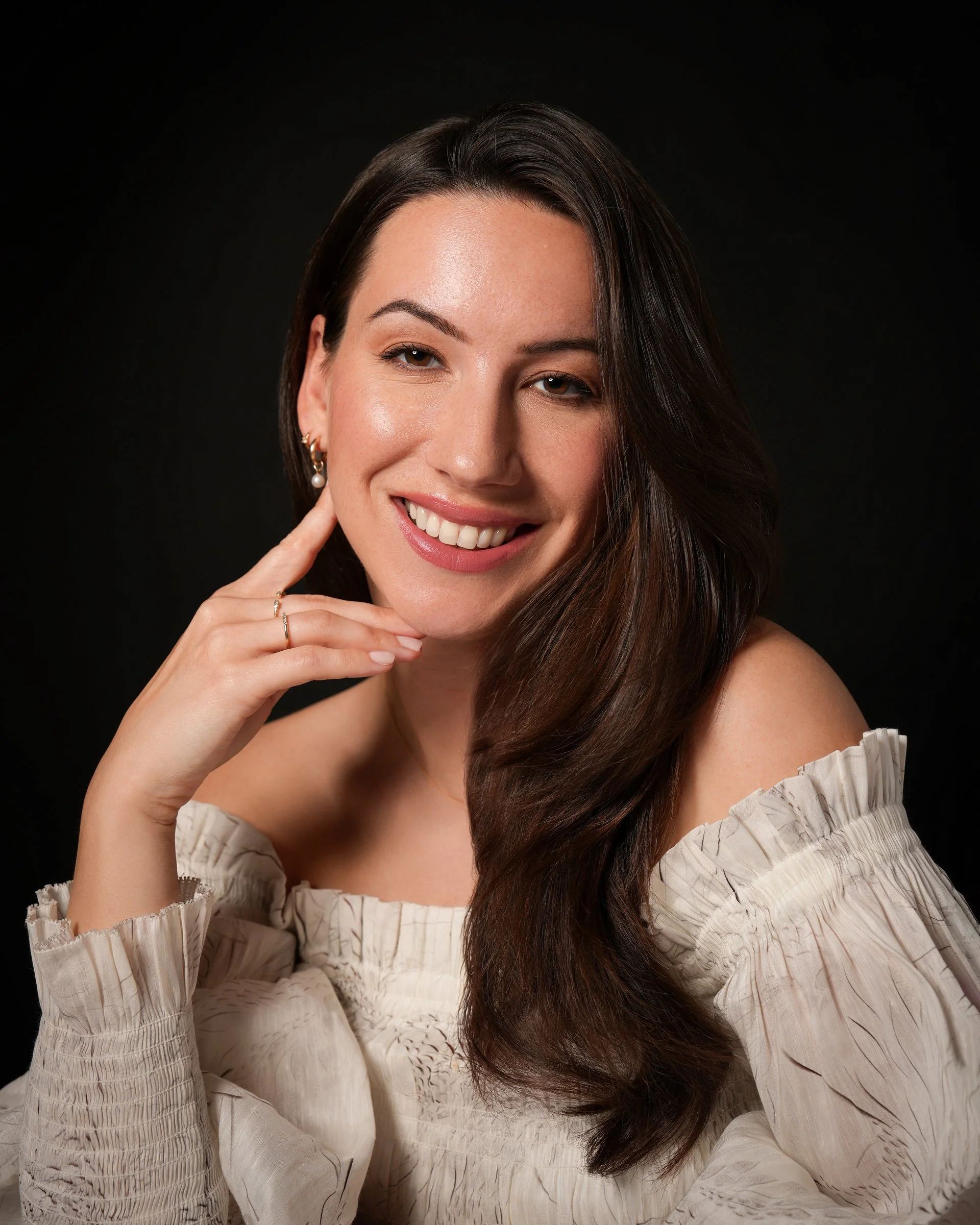 Studio portrait with San Pedro Square, San Jose vibe by Pacifica Studio.