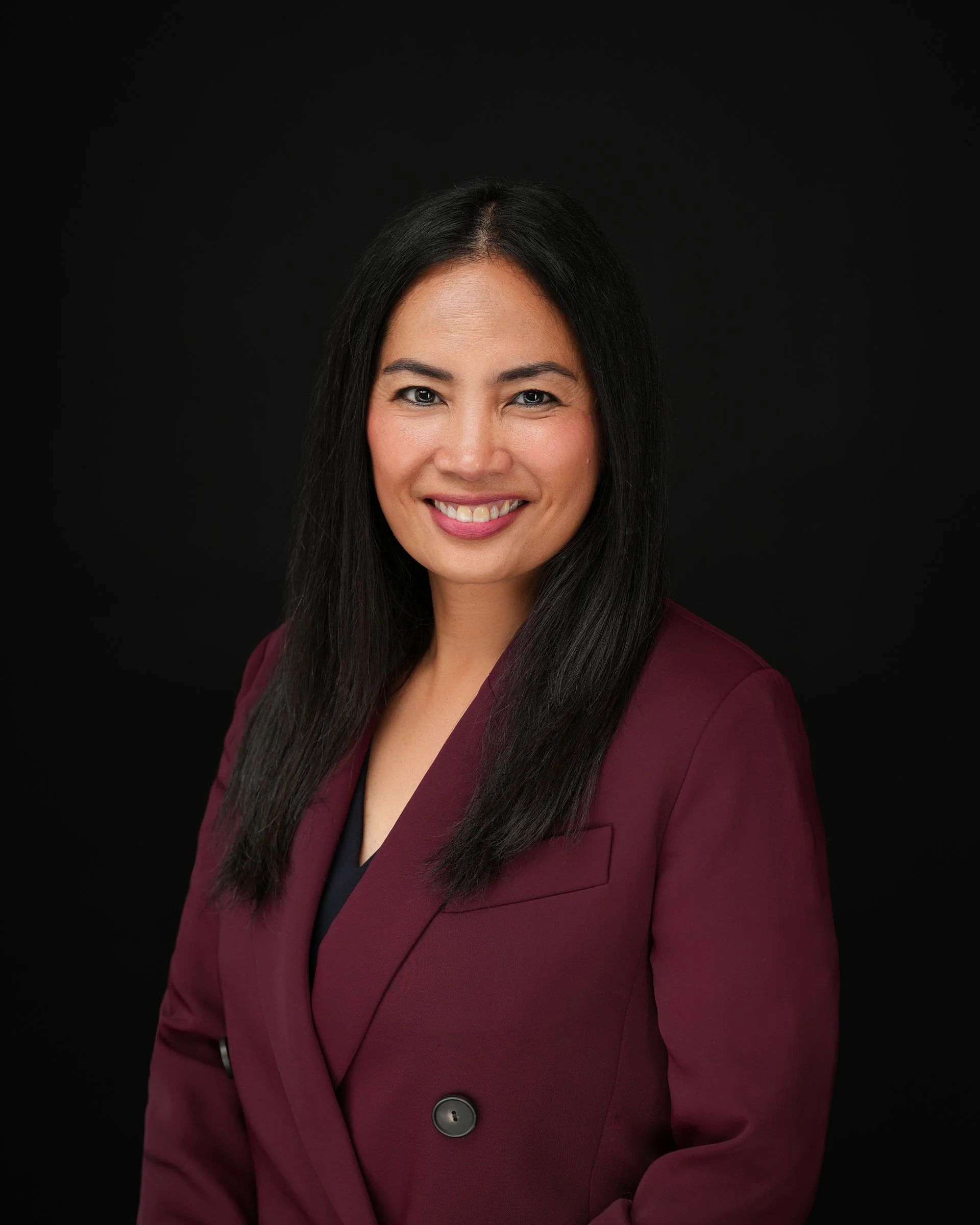 Professional women’s headshot at Hidden Lake in Milpitas, California.
